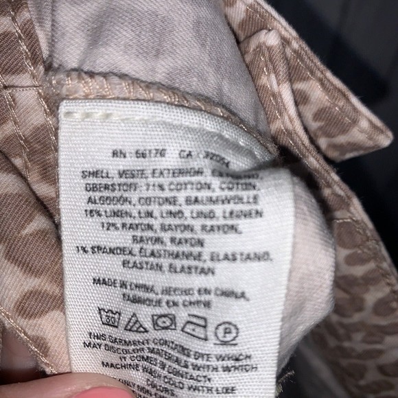 Womens Size 27 Anthropologie The Wanderer Utility Pants Leopard EUC - Picture 9 of 9